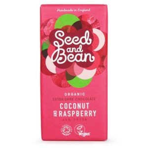 Seed and Bean Dark Chocolate Coconut Raspberry 85g
