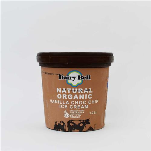 Dairy Bell Vanilla Choc Chip Ice Cream 1L All About Organics Online