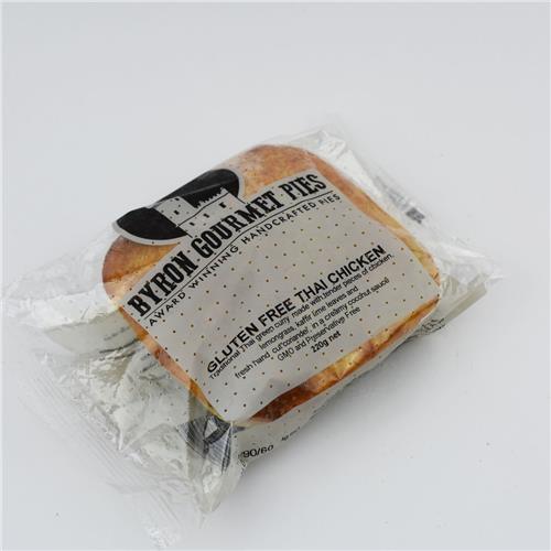 Byron Gourmet Pies GF Thai Chicken Pie Frozen 220g All About Organics