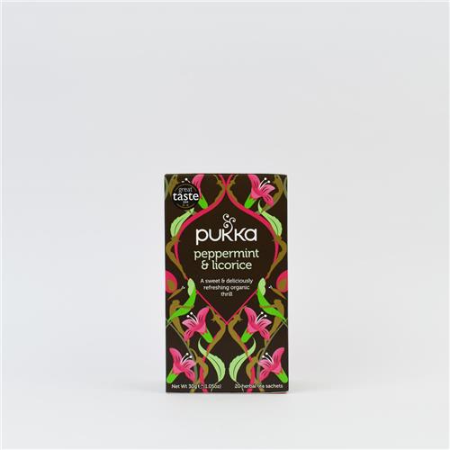 Pukka Peppermint and Licorice Tea 20 Bags 30g All About Organics Online