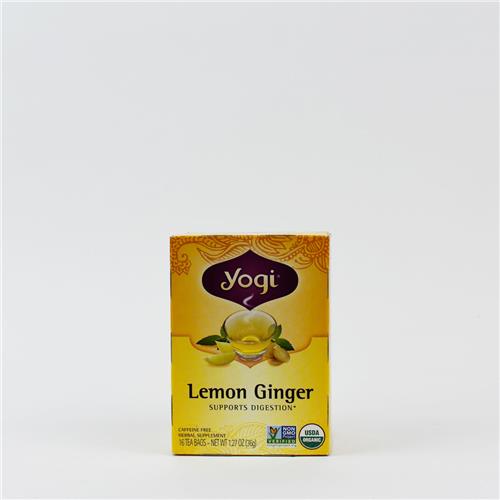 Yogi Lemon Ginger Tea 16 Bags 36g All About Organics Online