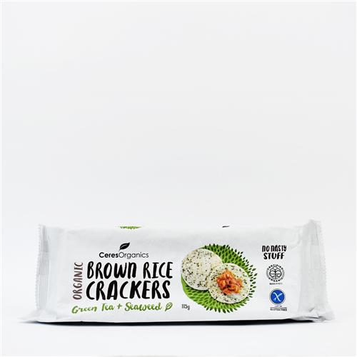 Ceres Brown Rice Crackers Seaweed 115g Certified Organic
