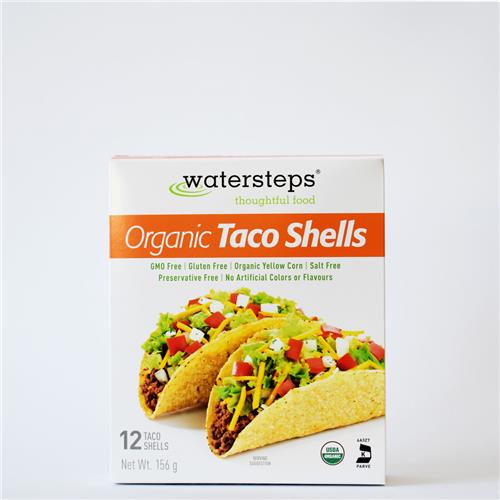 Watersteps Organic Taco Shells 12 Pack 156g All About Organics Online