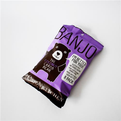 The Carob Kitchen Banjo Bear Coconut 8 Pack120g All About Organics Online