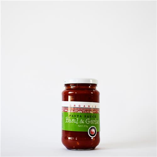 Spiral Pasta Sauce Basil Garlic 375g Certified Organic