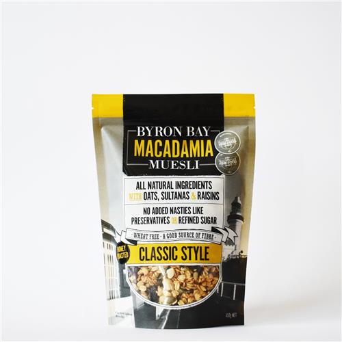 Byron Bay Macadamia Muesli Roasted Classic 450g All About Organics Online