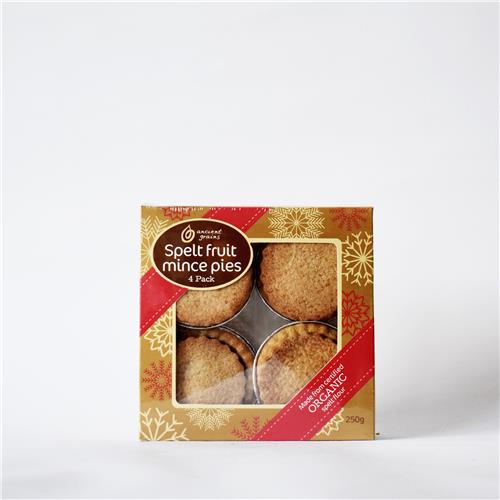 Ancient Grains Spelt Mince Pies 4 Pack 250g