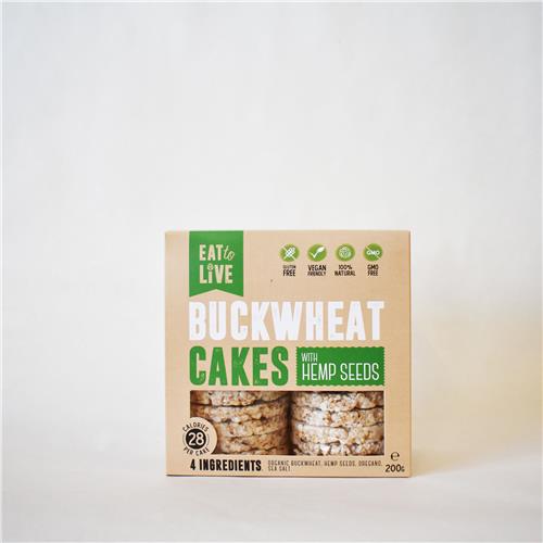 Eat to Live Buckwheat Cakes with Hemp 200g (TU) All About Organics Online