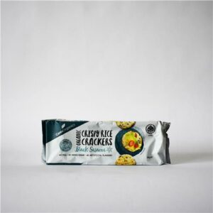 Ceres Organics Rice Crackers Black Sesame 100g.