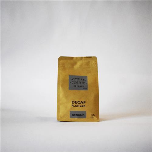 Byron Bay Coffee Co, Decaf Plunger Ground (Water Method) 250g Certified Organic