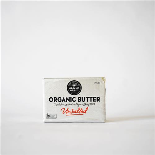 The Organic Milk Co Butter Unsalted 250g Certified Organic