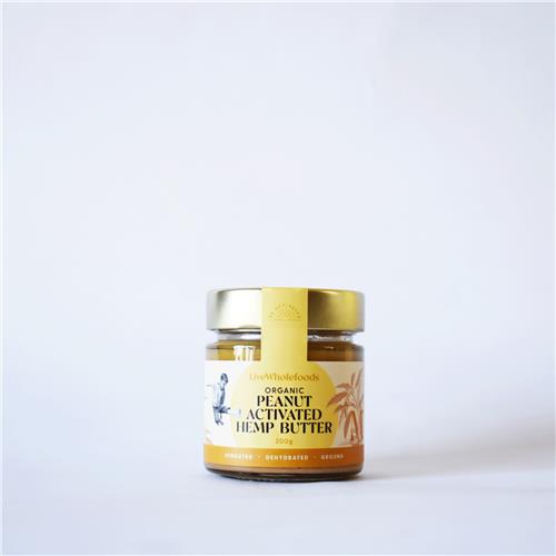 Live Wholefoods Nut Butter Peanut & Hemp Activated 200g Certified Organic