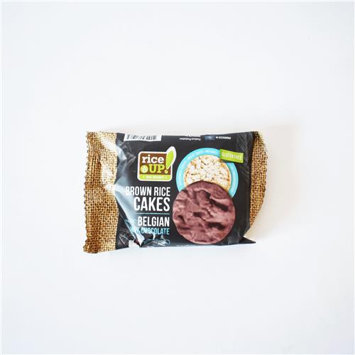 Rice Up Brown Rice Cakes with Belgian Milk Chocolate 30g All About