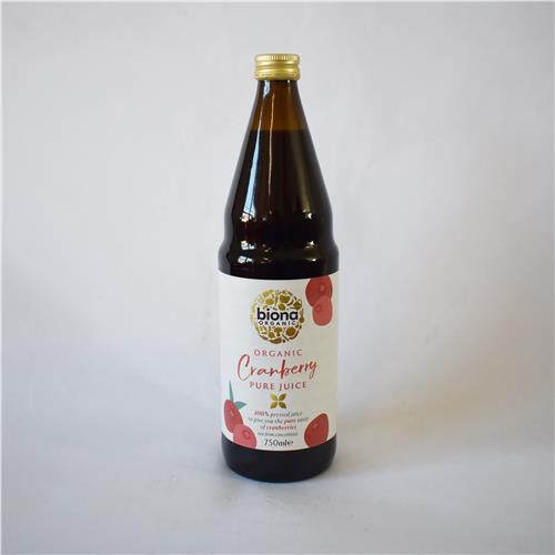 Biona Organic Cranberry Juice 750ml All About Organics Online