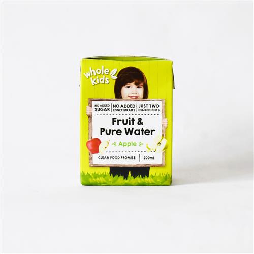 Whole Kids Fruit & Pure Water Apple 200ml All About Organics Online