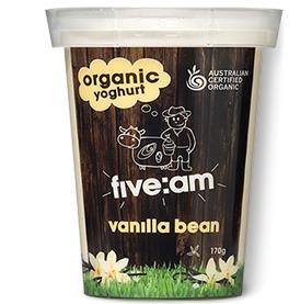 Five AM Vanilla Bean Yoghurt 700g Certified Organic