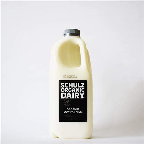 Schulz Organic Dairy Low Fat Cow Milk Unhomogenised 2L
