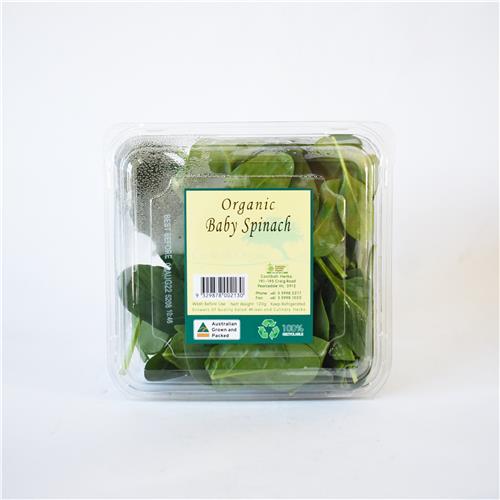 Spinach Punnet 120g Certified Organic