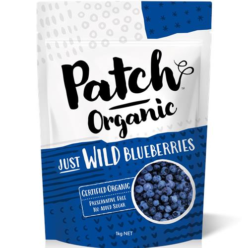 Patch Blueberries WILD Frozen 1KG Certified Organic