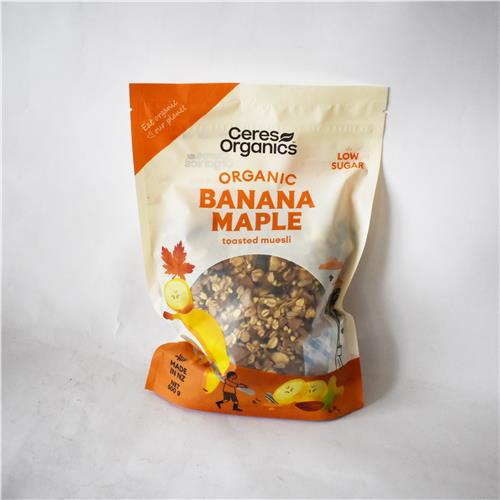 Ceres Muesli Banana Maple Low Sugar 500g Certified Organic