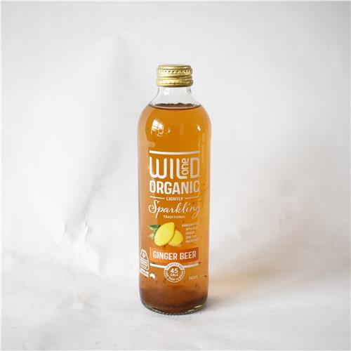 Wild One Sparkling Water Ginger Beer 345ml. All About Organics Online
