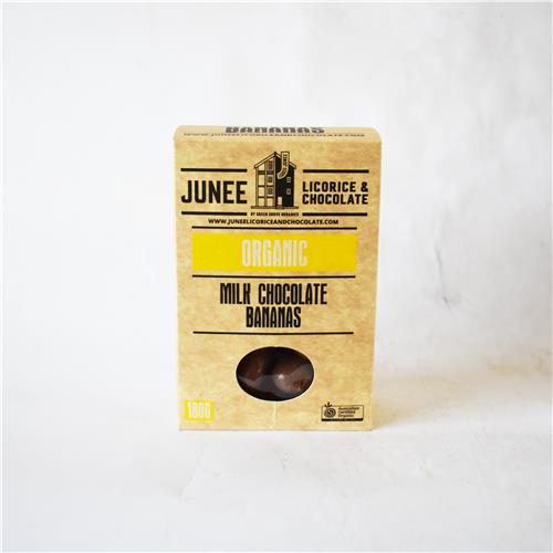 Junee Bananas in Milk Chocolate 180g Certified Organic