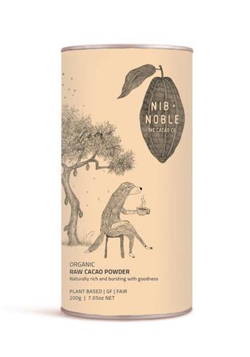 Nib & Noble Cacao Powder 200g Raw Certified Organic