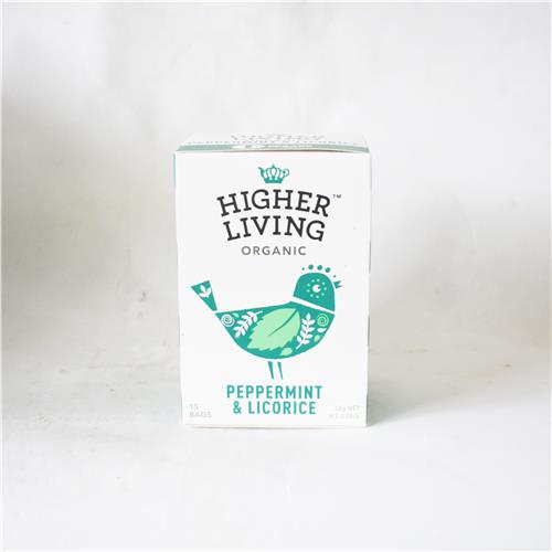 Higher Living Organic Peppermint & Licorice Tea 22g All About