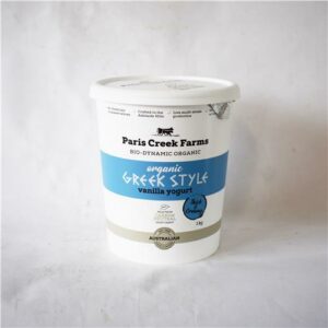 Paris Creek Organic Vanilla Greek Yoghurt 1Kg.