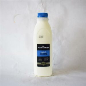 Paris Creek Farms Milk Full Cream Whole Homogenised 1L. Certified Biodynamic