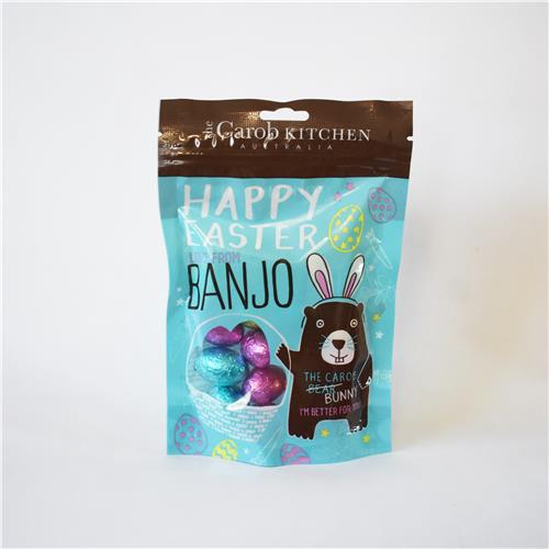 The Carob Kitchen Banjo Bunny Easter Egg Bag 140g All About Organics