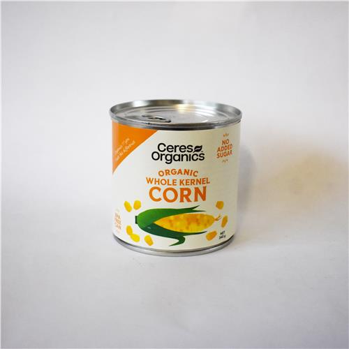 Ceres Organics Whole Kernel Corn Tinned 340g