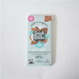 Seed and Bean Salted Caramel Dark 58% Chocolate Dominican Republic 75g