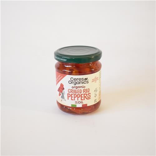 Ceres Peppers Grilled 190g Certified Organic