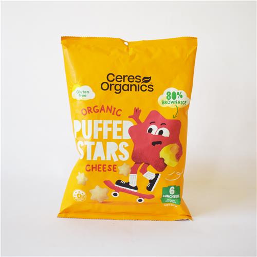 Ceres Puffed Stars Cheese 80g Certified Organic