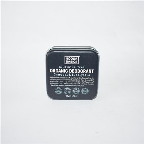 Noosa Basics Deodorant Tin - Charcoal & Eucalyptus 50g
