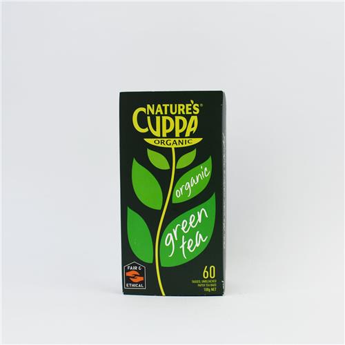 Nature's Cuppa Green Tea 60 Bags Certified Organic