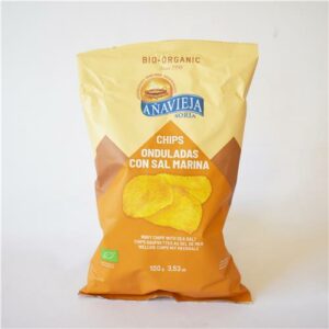 Anavieja Potato Chips Wavy Sea Salt Certified Organic 100g