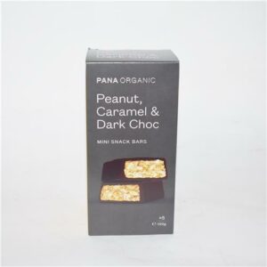 Pana Organic Multi-Pack Snack Bars Dark Choc, Peanut & Caramel 100g