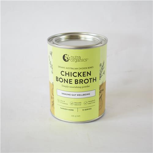 Nutra Organics Bone Broth Chicken Garden Herb 125g
