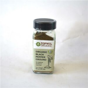 Topwil Spices Organic Black Pepper Ground 52g