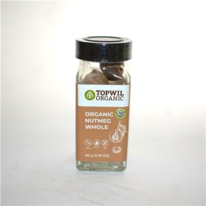Topwil Spices Organic Nutmeg Whole 50g