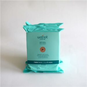 Wot Not Natural Face Wipes Sensitive Twin Pack 2x25
