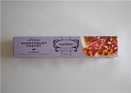 Careme Shortcrust Pastry All Butter Frozen 400g