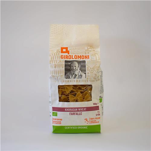 Girolomoni Pasta Khorasan Wheat Farfalle 500g Certified Organic