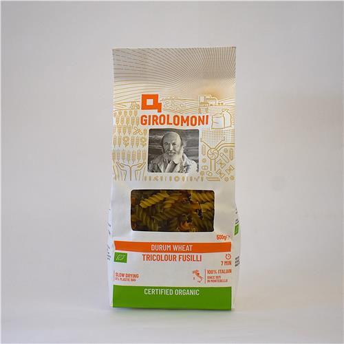 Girolomoni Pasta Tricolour Fusilli 500g Certified Organic
