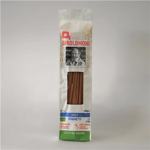 Girolomoni Pasta Spelt Spaghetti 500g Certified Organic