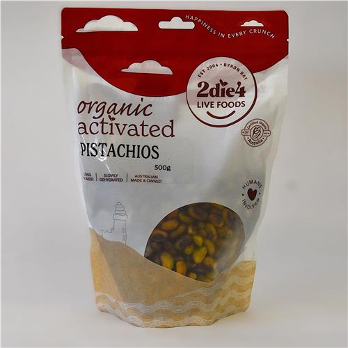 2Die4 Pistachios 500g Activated Certified Organic