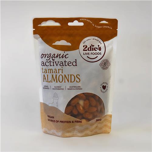 2Die4 Almonds Tamari 300g Activated Certified Organic