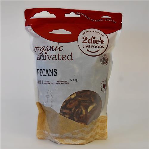 2Die4 Pecans 600g Activated Certified Organic